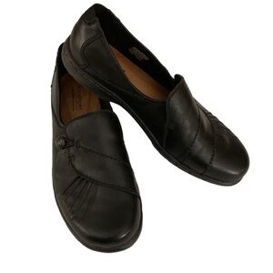 Rockport Cobb Hill Paulette Loafers, Size 8.5, Black Leather